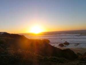 The beautiful sunset