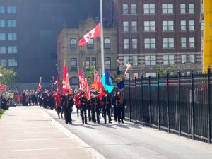 Police marching in memorial celebration of all fallen officers everywhere in the world