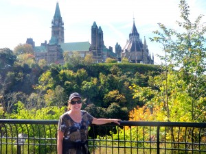 View of Parliament and the brilliant Fall colors