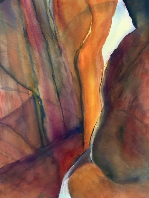 watercolor abstract ""The Wall" 